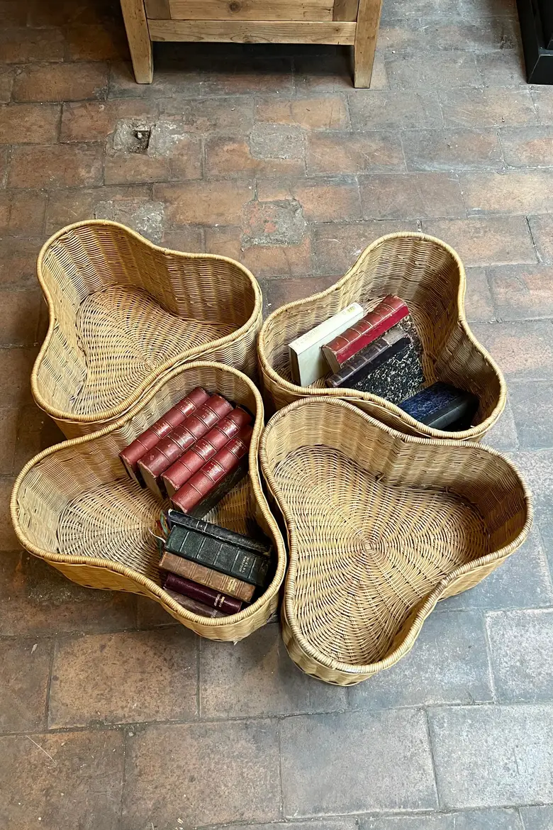 Paniers en osier années 80