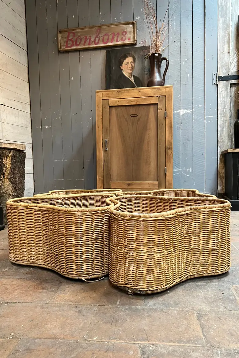 Paniers en osier années 80