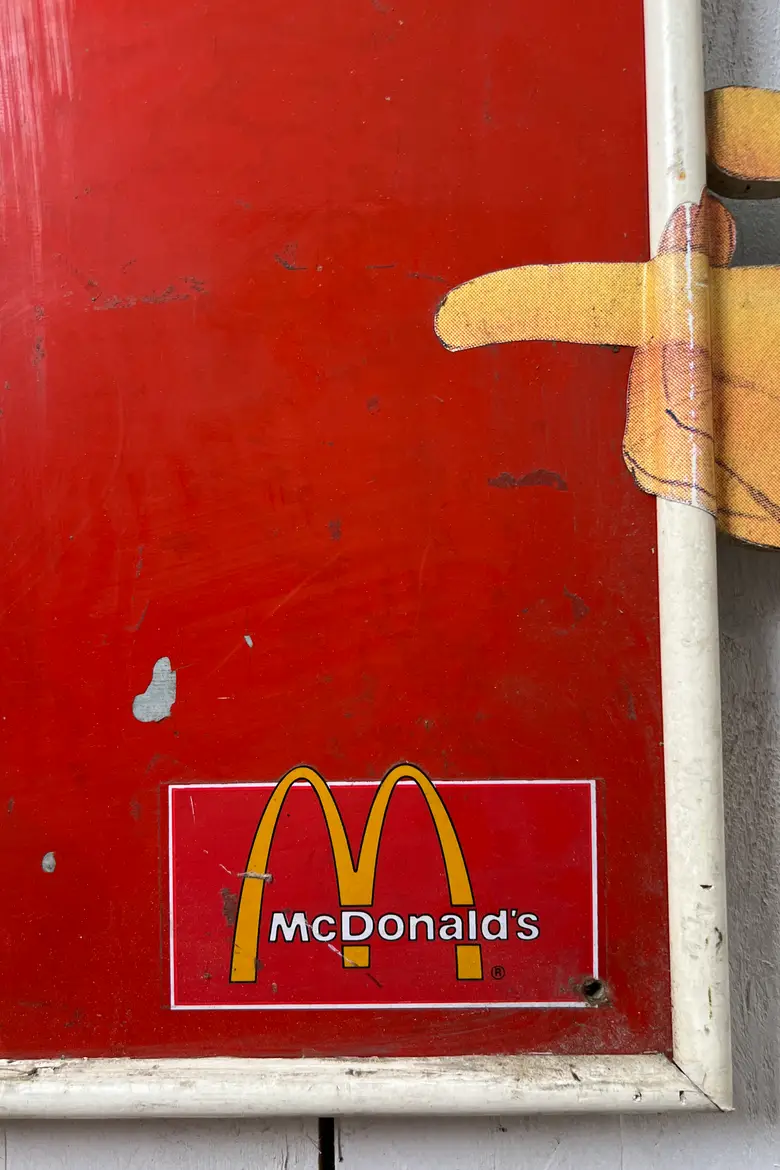 Panneau d’affichage Mc Donald année 80