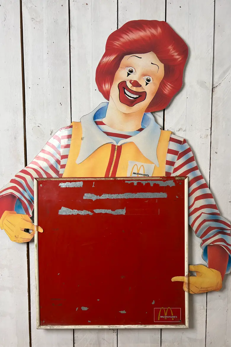 Panneau d’affichage Mc Donald année 80