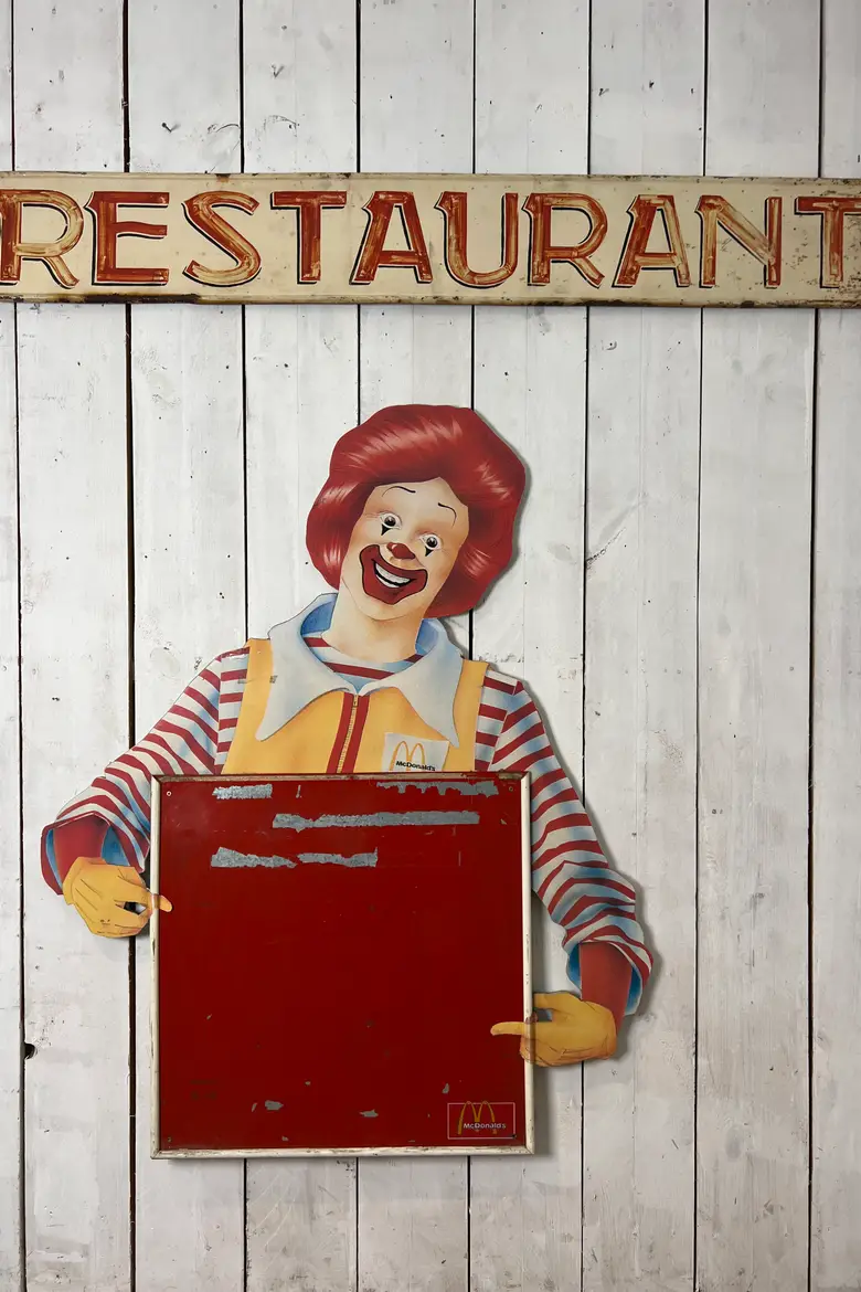 Panneau d’affichage Mc Donald année 80