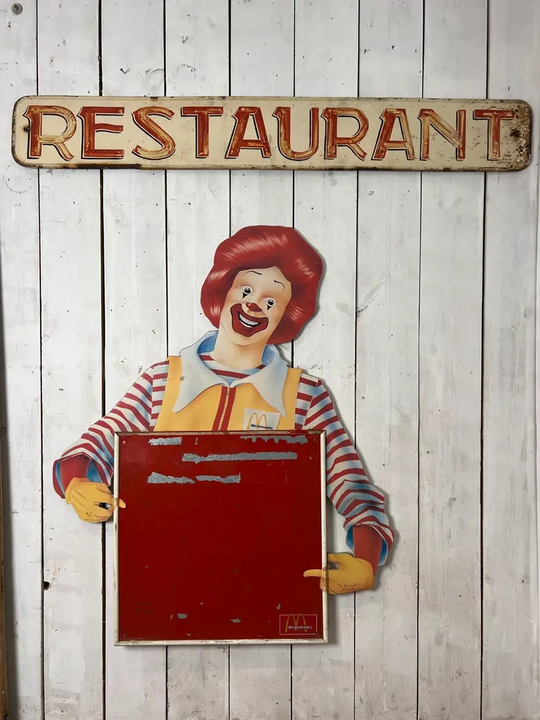 Panneau d’affichage Mc Donald année 80