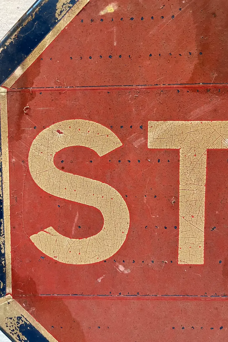 Panneau de signalisation 1970