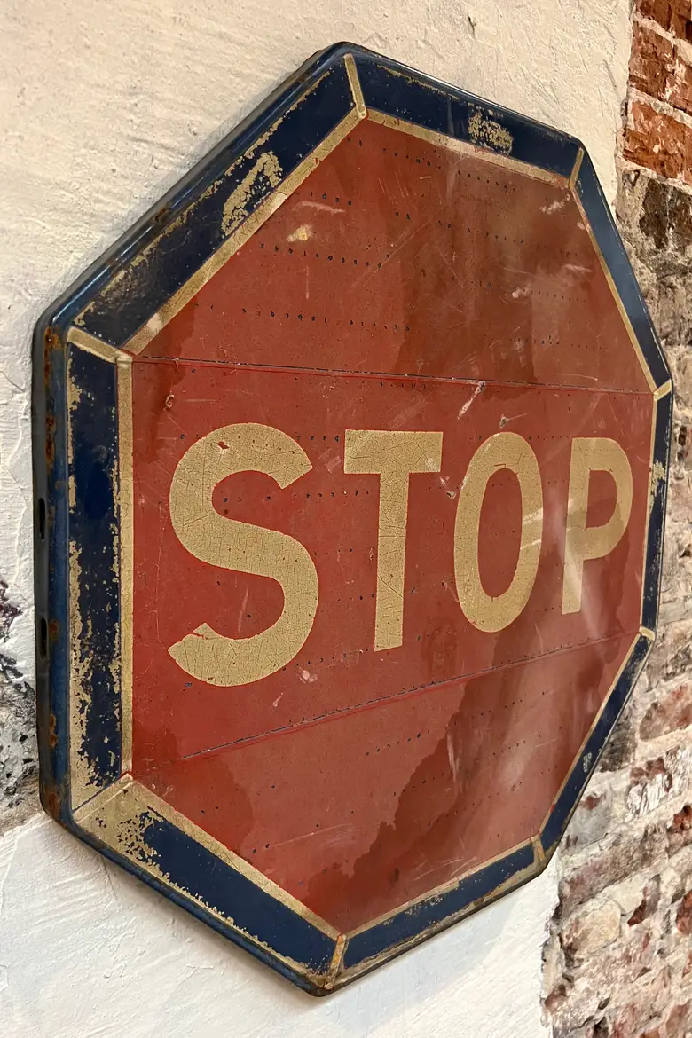 Panneau de signalisation 1970