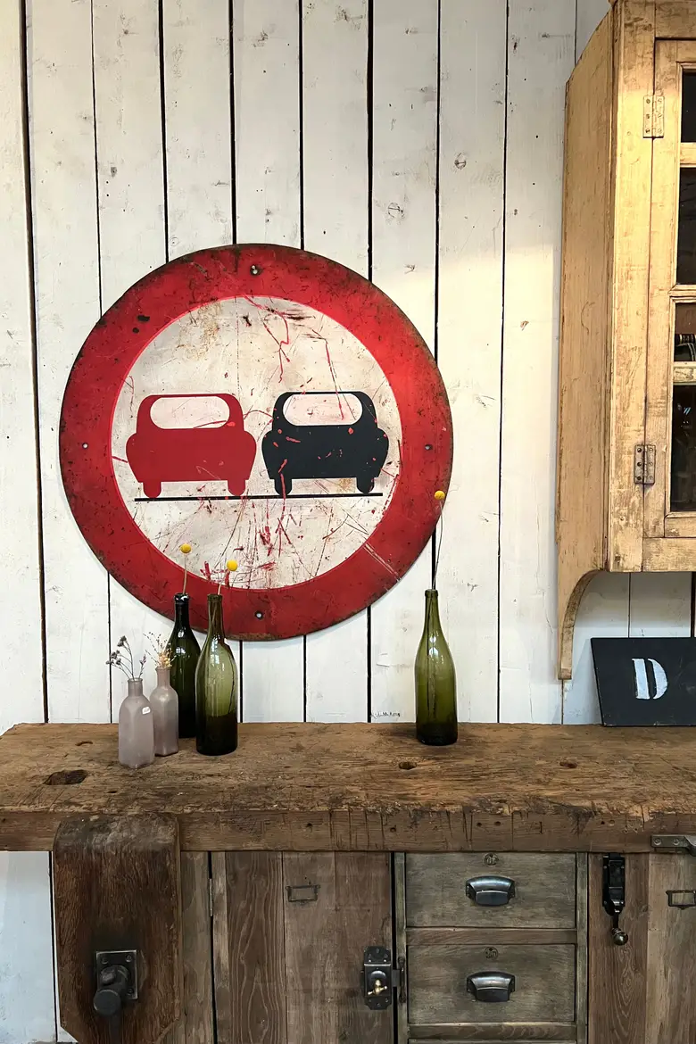Panneau de signalisation Années 50