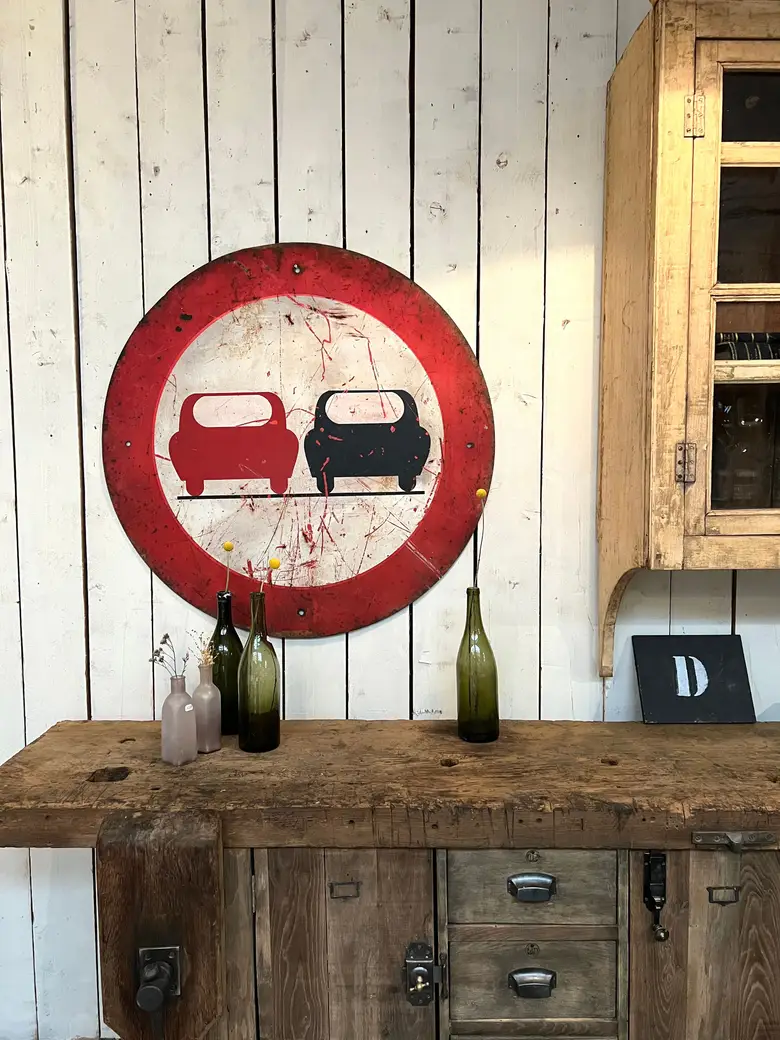 Panneau de signalisation Années 50