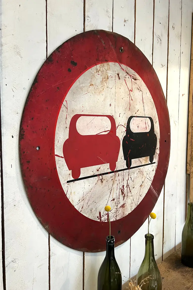 Panneau de signalisation Années 50