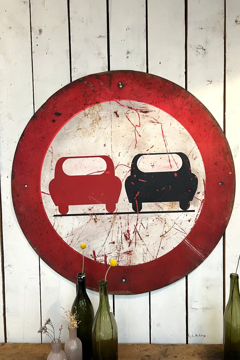 Panneau de signalisation Années 50