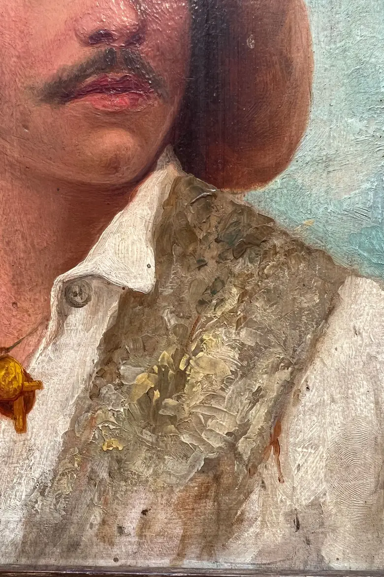 Peinture orientaliste sur bois Début XXème