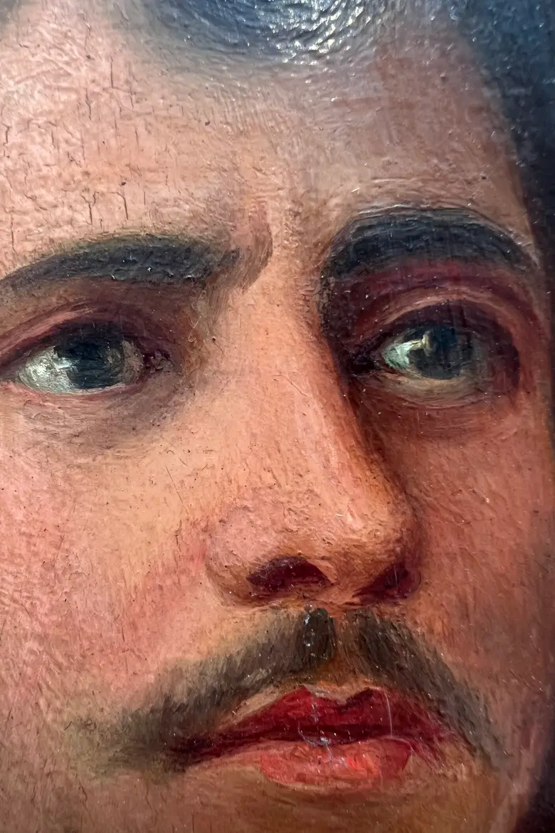 Peinture orientaliste sur bois Début XXème