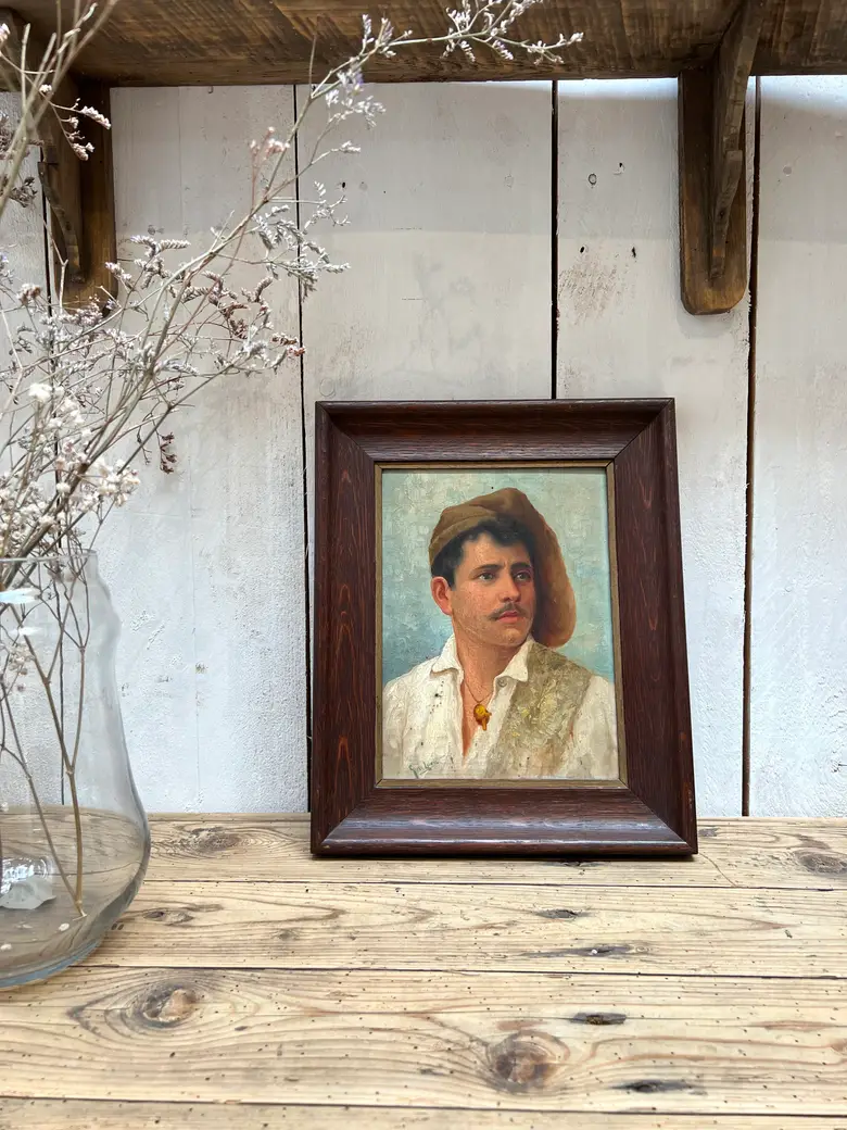Peinture orientaliste sur bois Début XXème