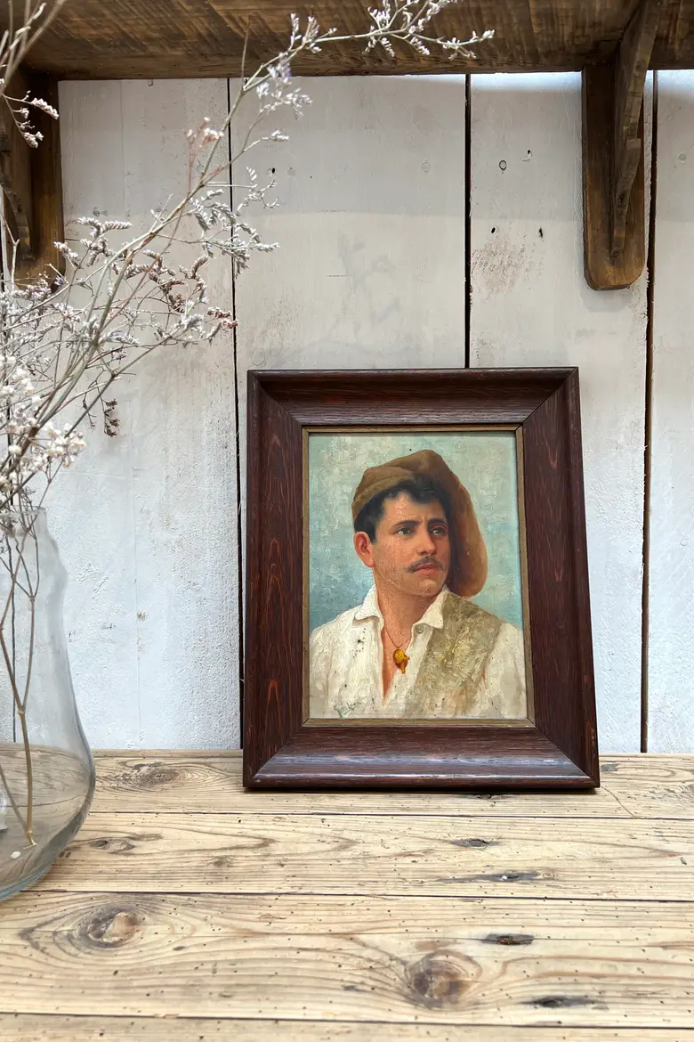 Peinture orientaliste sur bois Début XXème