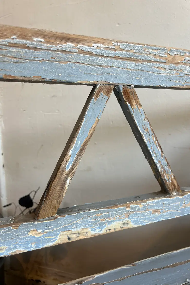 Petit banc coffre bleu – début XXe