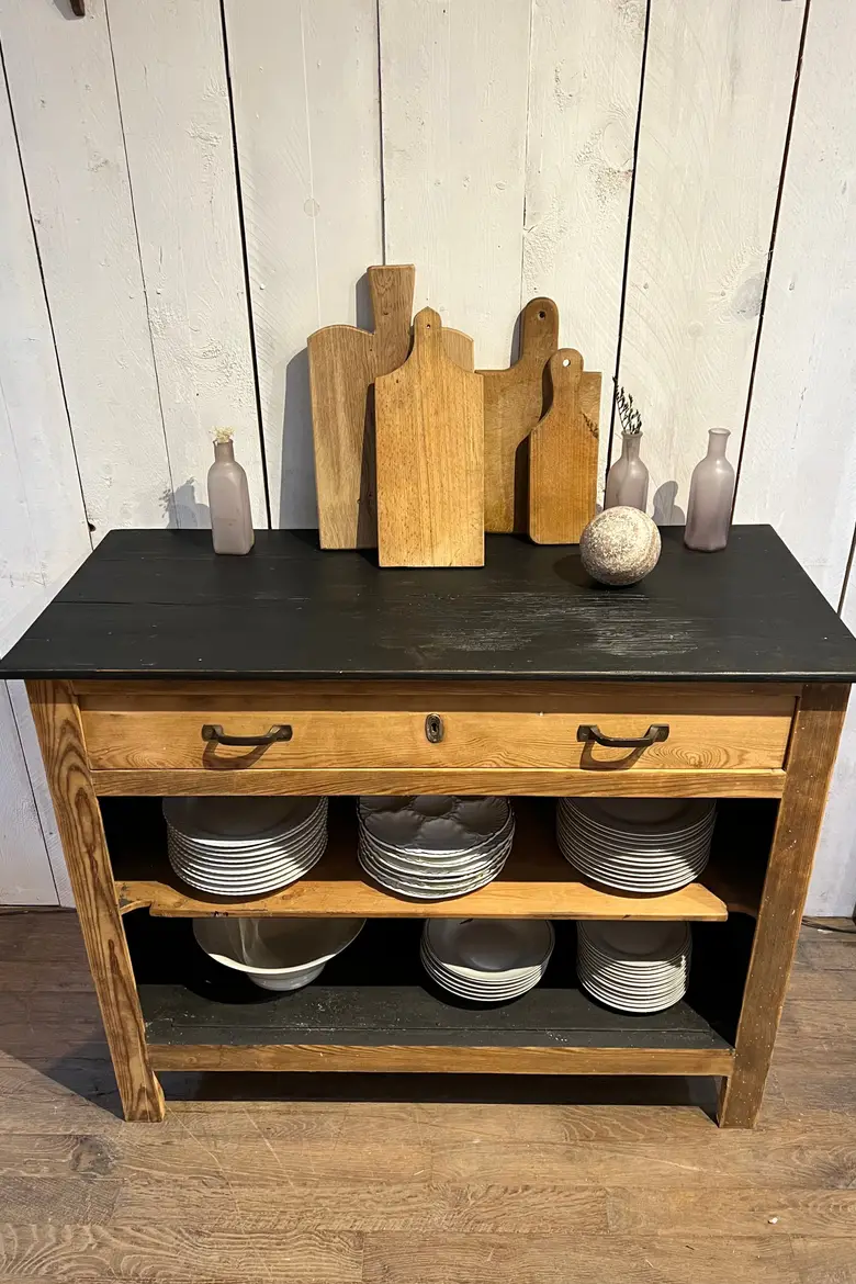Petit buffet étagère en sapin Début XXème