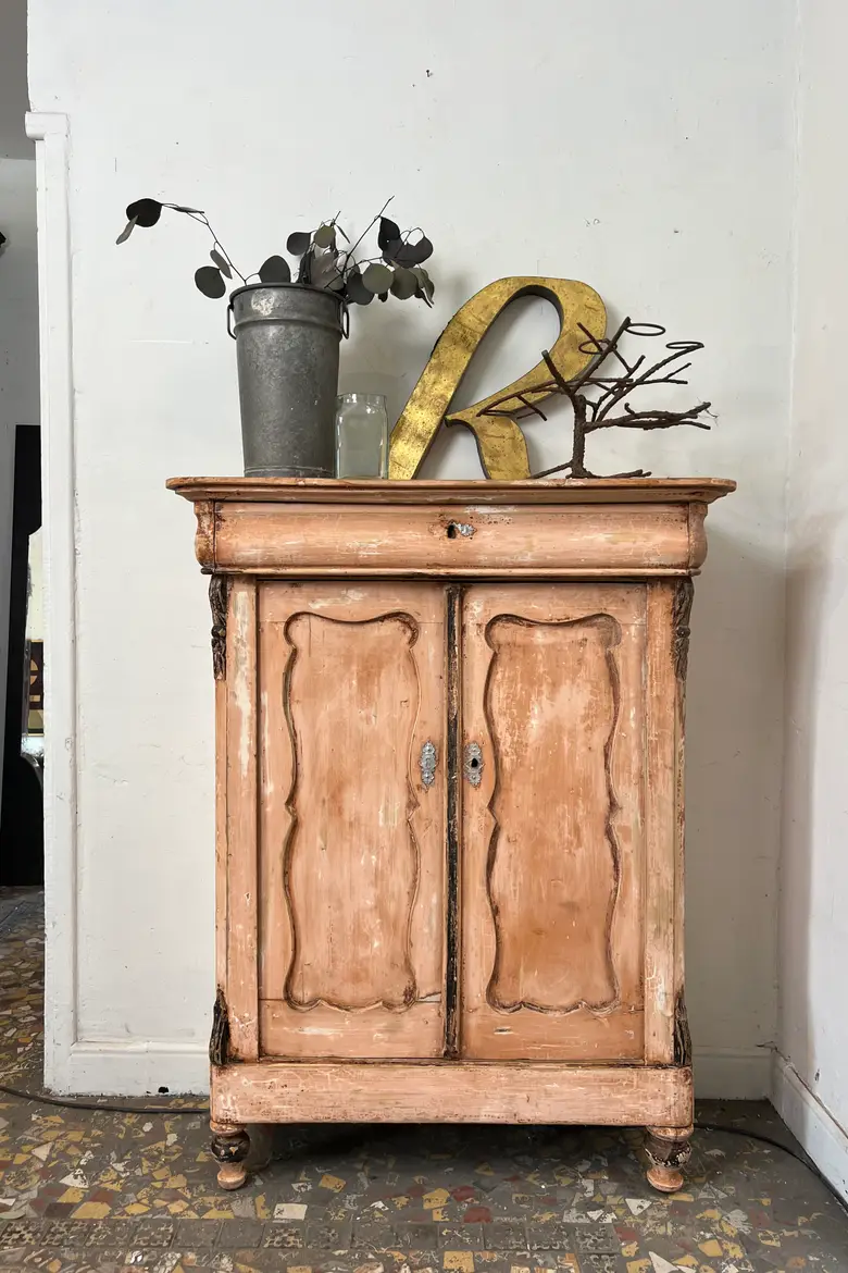 Petit buffet hollandais fin XIXe siècle – Patine rose