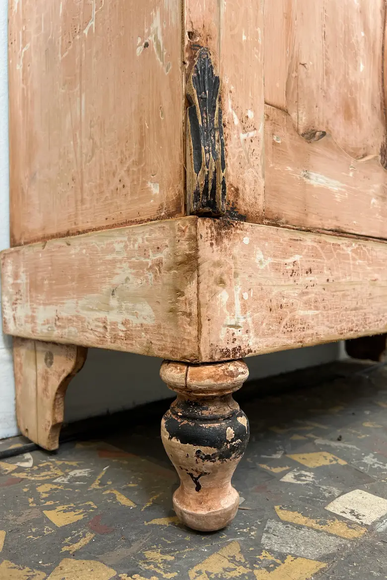 Petit buffet hollandais fin XIXe siècle – Patine rose
