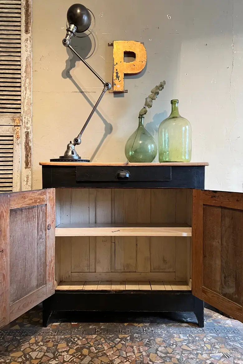 Petit buffet parisien en bois Début XXème