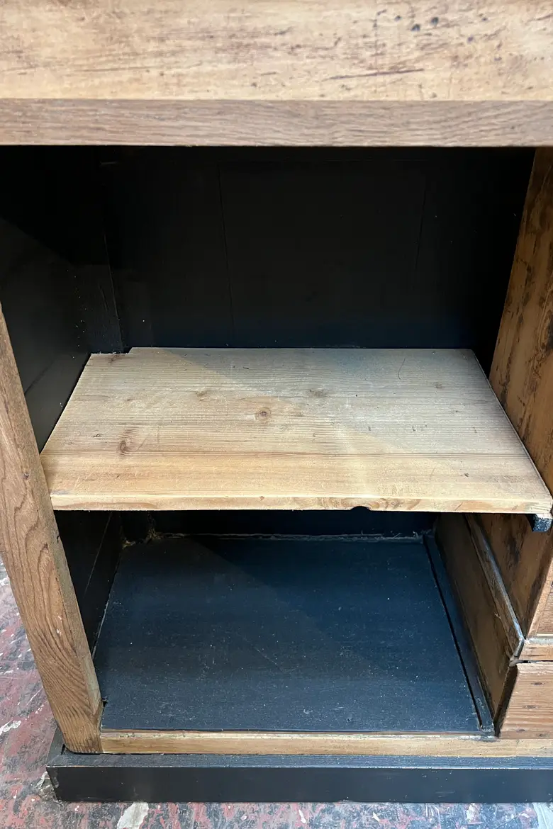 Petit comptoir de caisse en chêne Début XXème