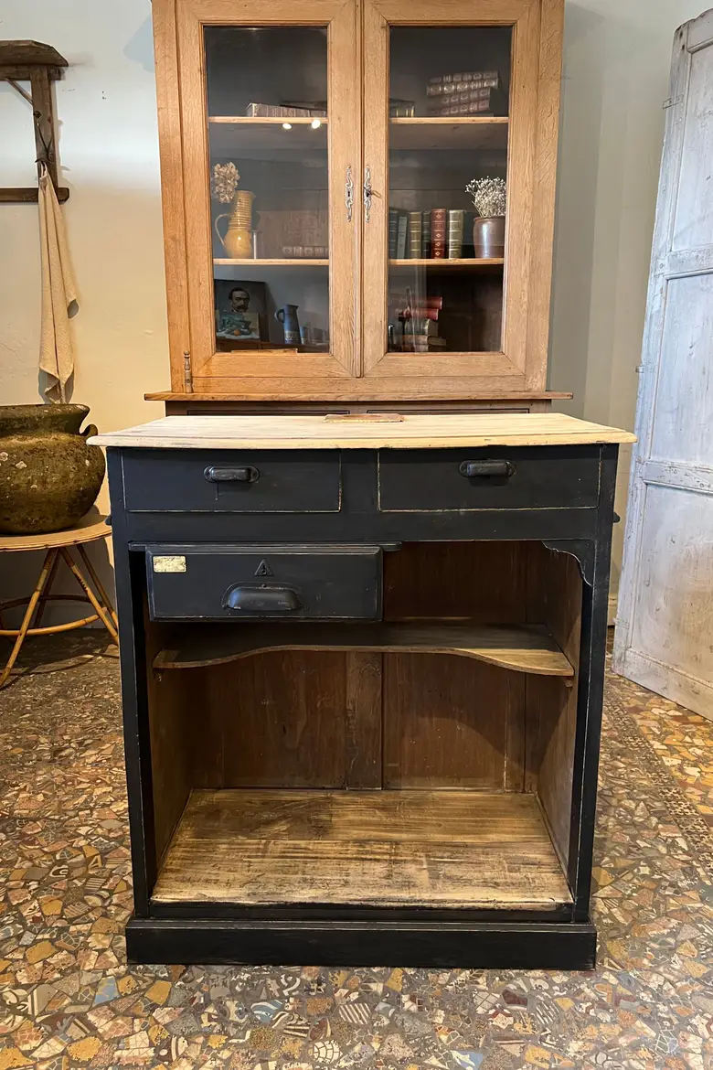 Petit comptoir de caisse en sapin Début XXème