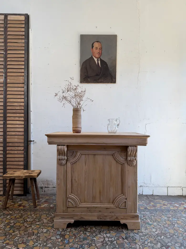 Petit comptoir de caisse en sapin – XIXe siècle