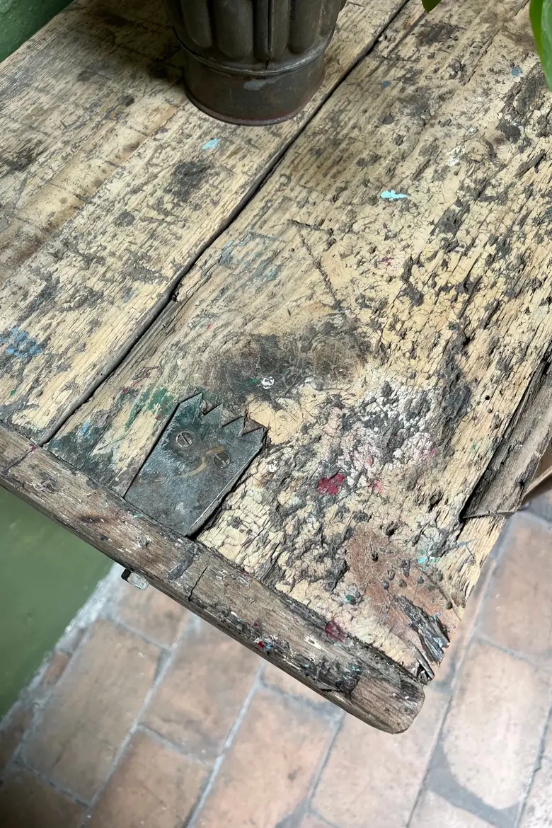 Petit établi d’atelier en bois Début XXème