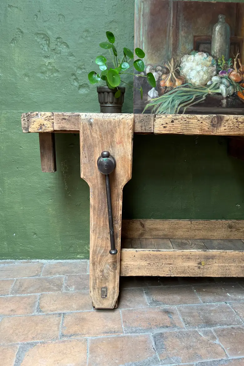 Petit établi d’atelier en bois Début XXème