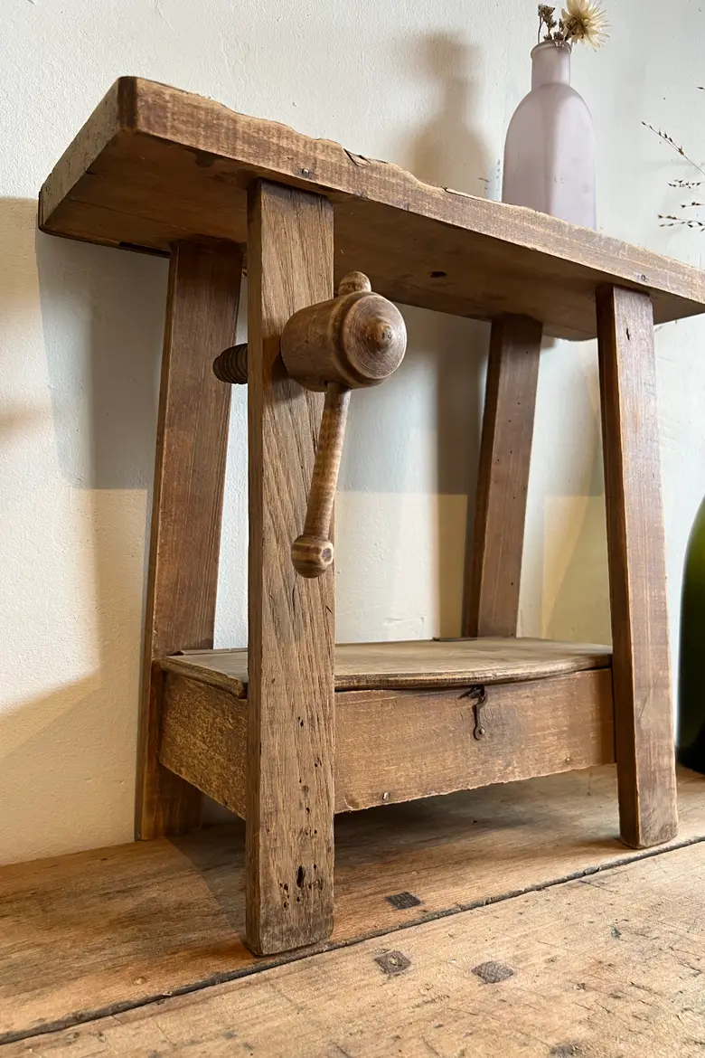 Petit établi de maîtrise en bois Début XXème