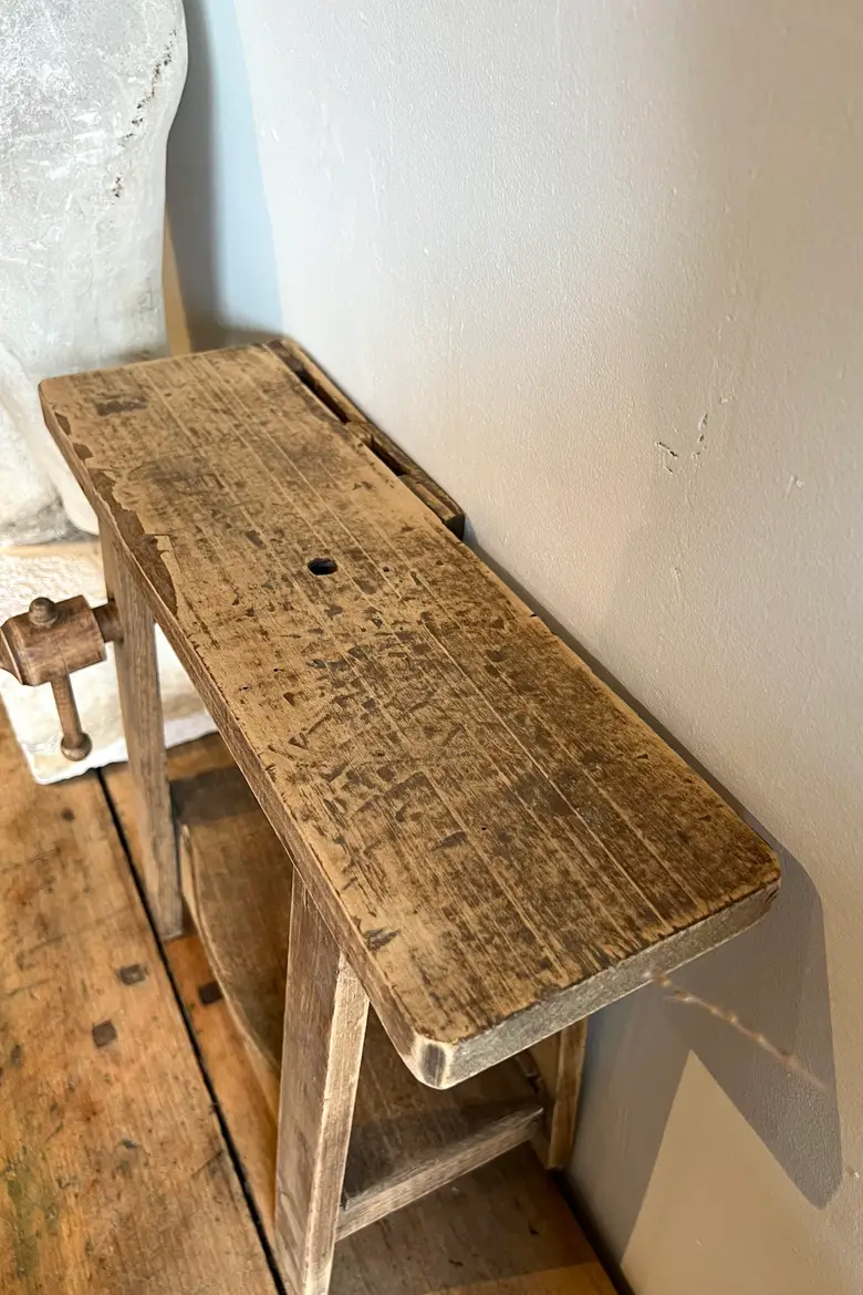 Petit établi de maîtrise en bois Début XXème