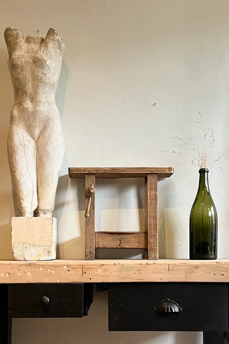 Petit établi de maîtrise en bois Début XXème