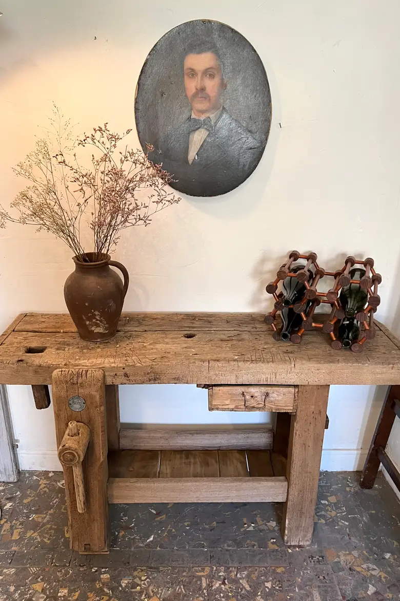 Petit établi en chêne Début XXème