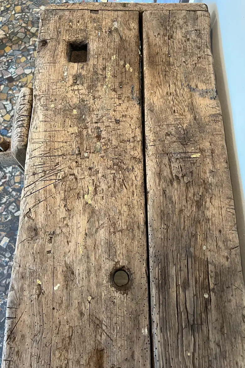 Petit établi en chêne Début XXème