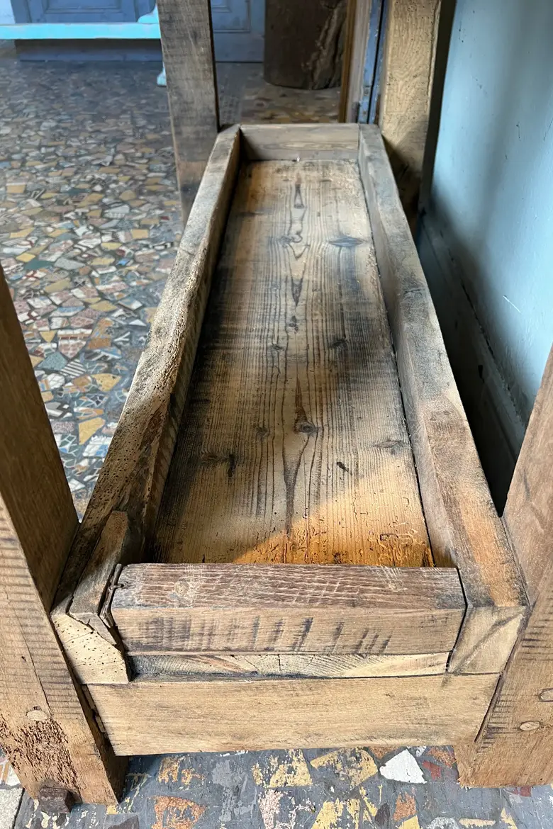 Petit établi en orme Début XXème