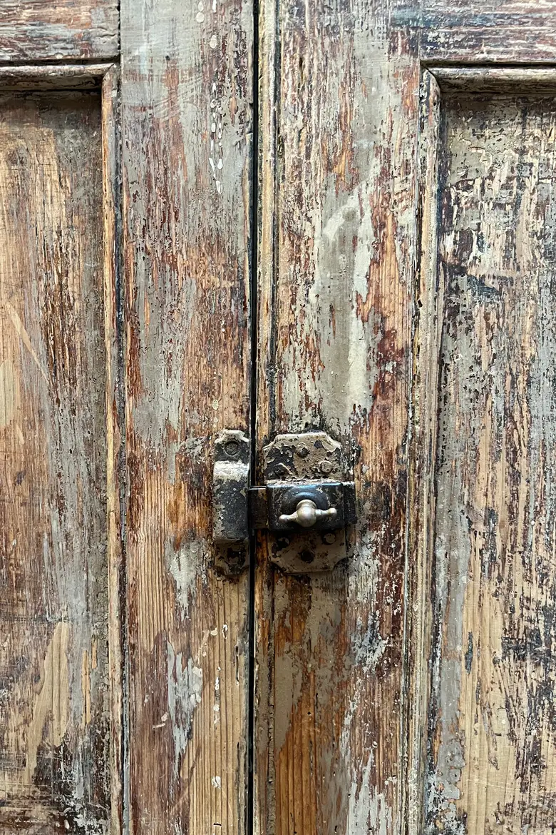 Petit établi rustique en bois Début XXème