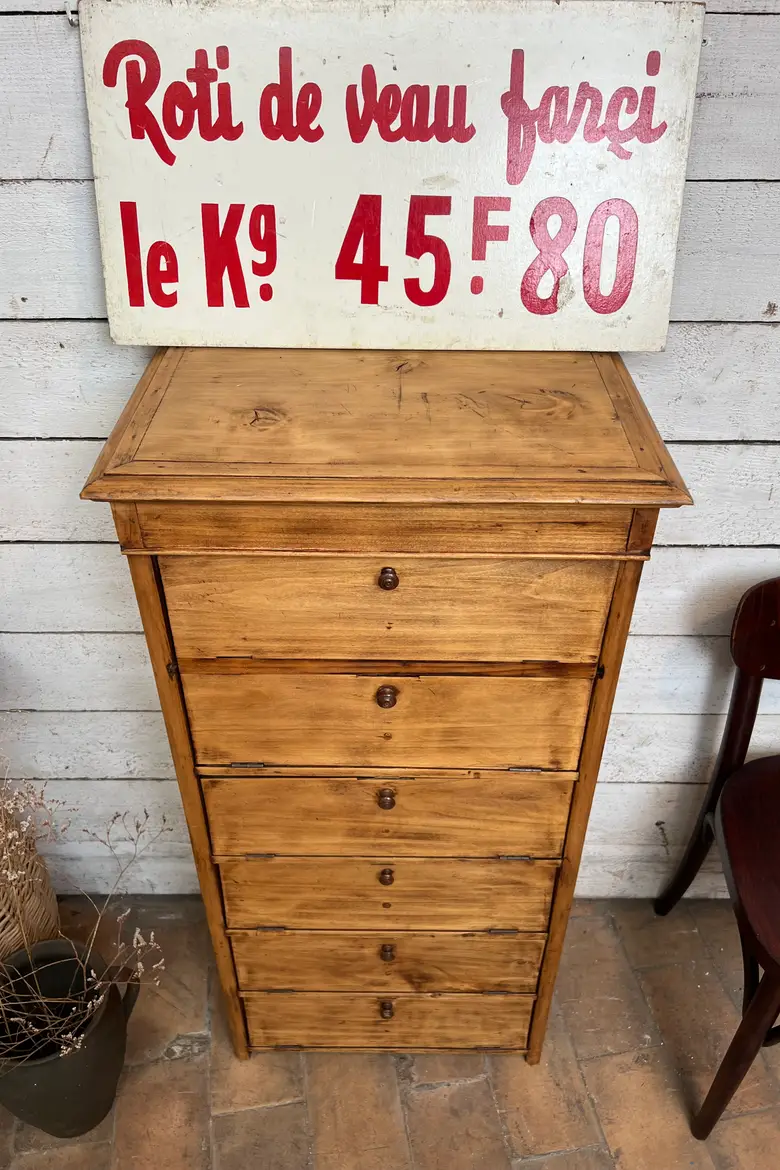 Petit meuble à clapet en sapin