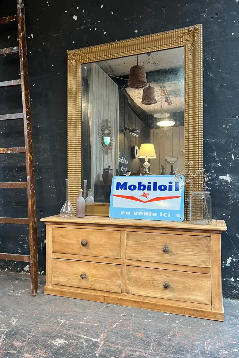 Petit meuble à tiroirs en orme Début XXème