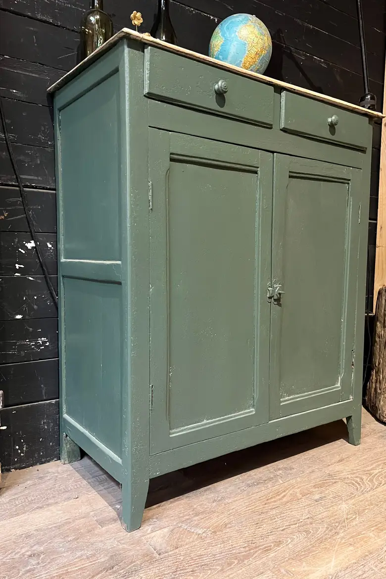 Petit meuble d’atelier  en bois Début XXème