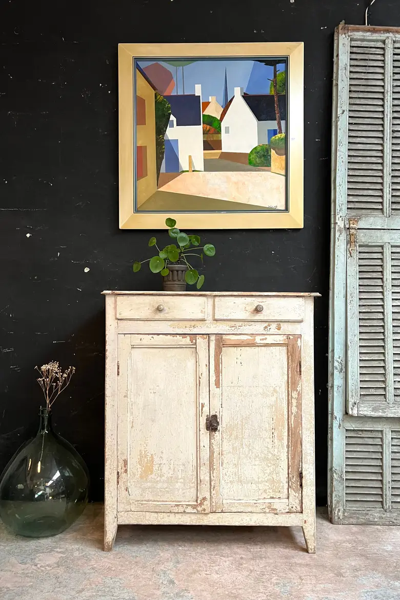 Petit meuble parisien en bois Début XXème