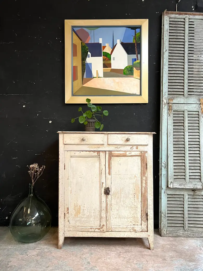 Petit meuble parisien en bois Début XXème