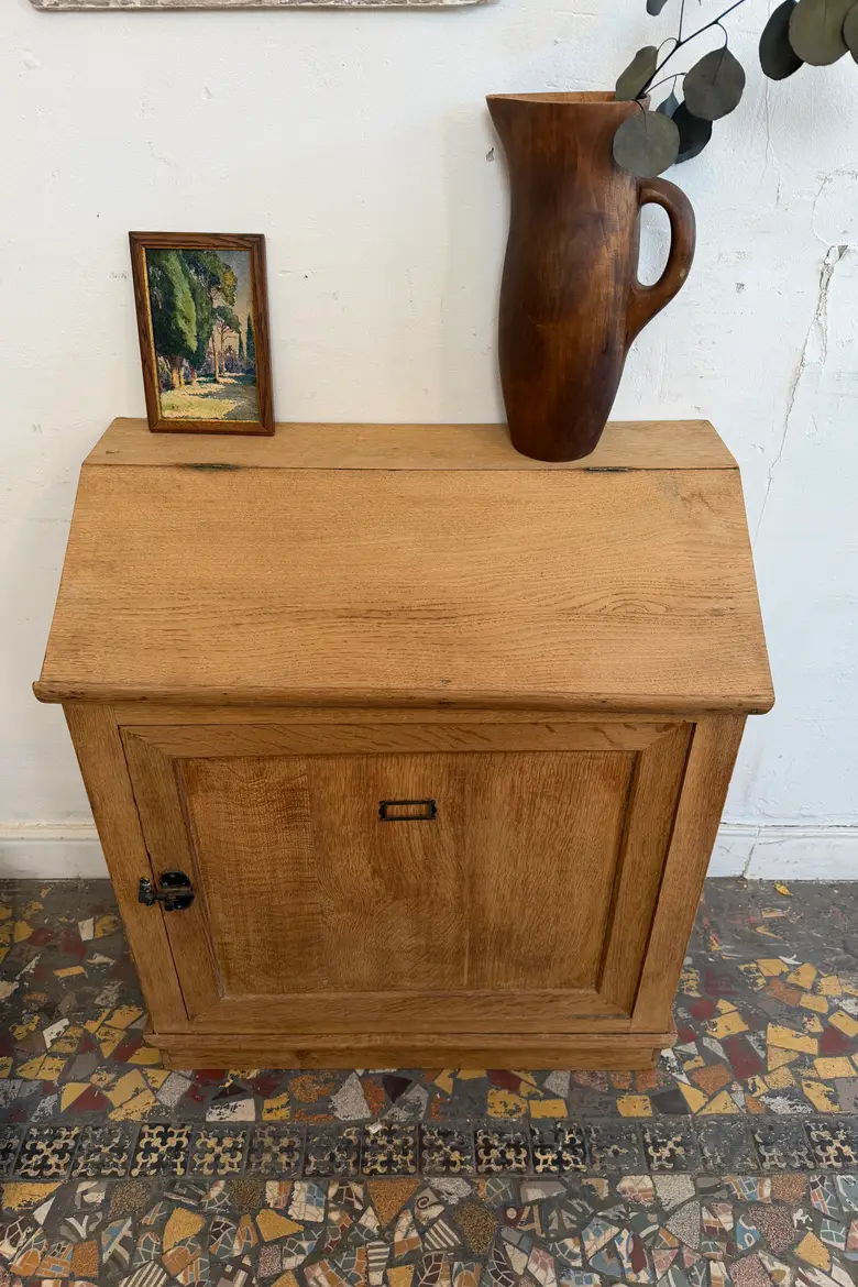 Petit meuble pupitre en chêne