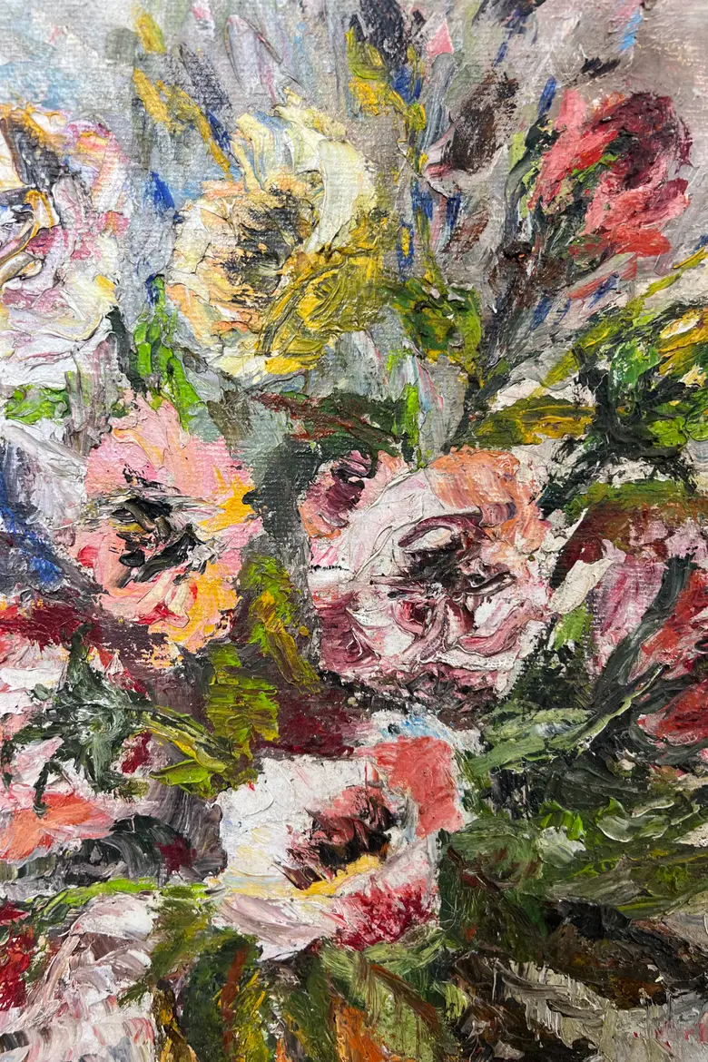 Petit tableau de fleurs – Années 80
