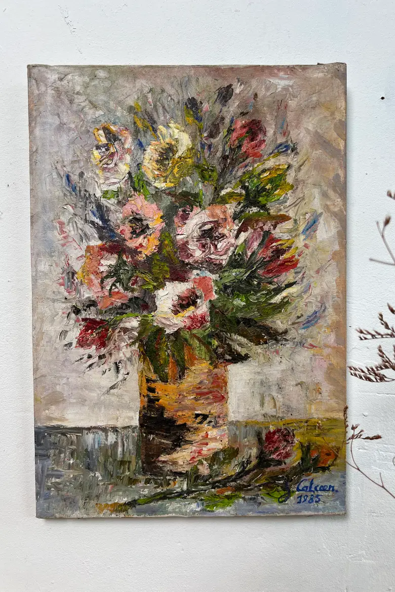 Petit tableau de fleurs – Années 80