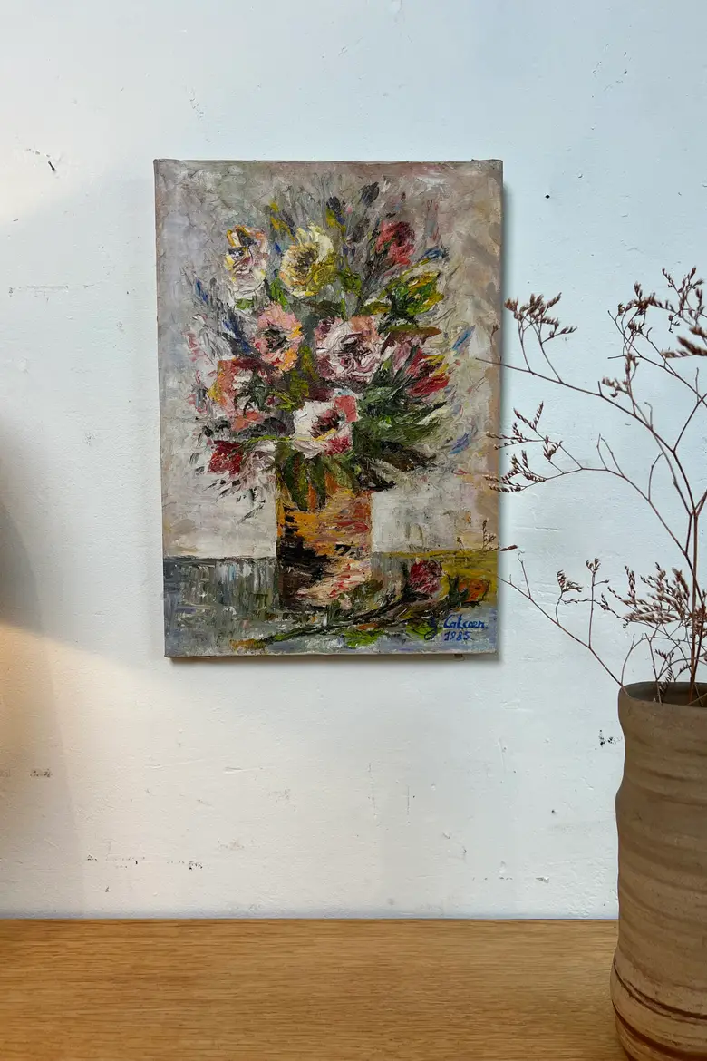 Petit tableau de fleurs – Années 80