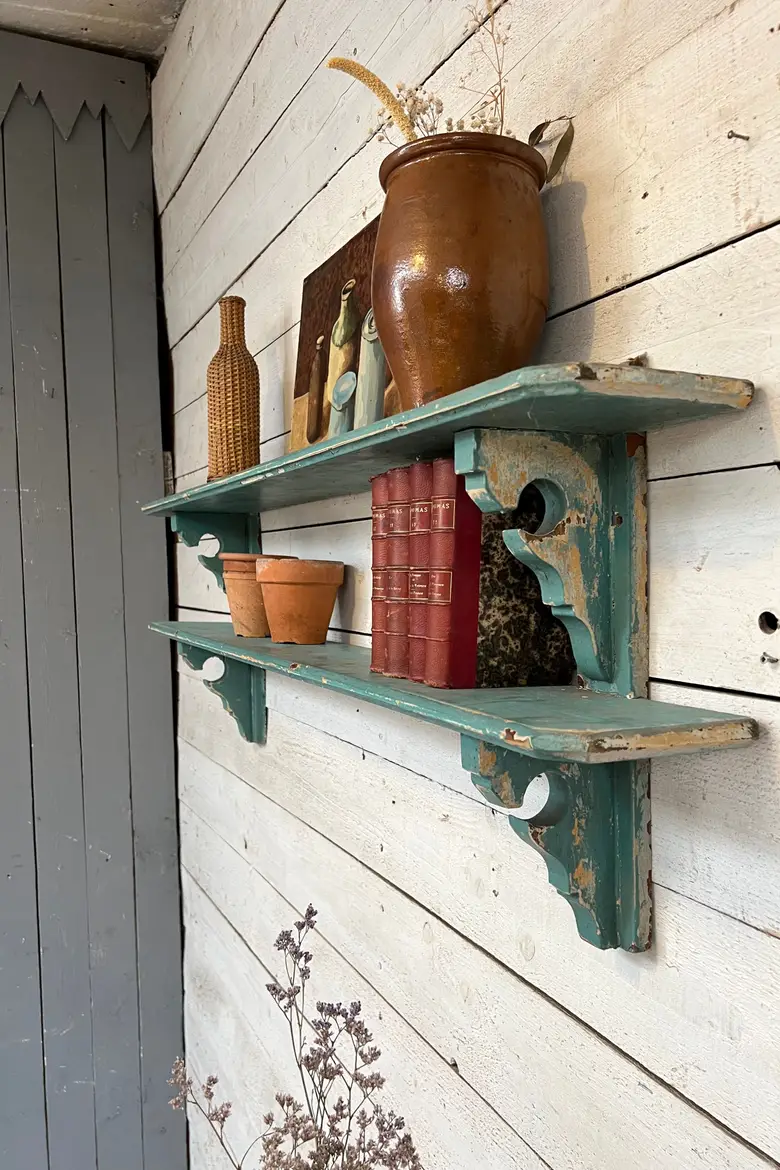 Petite étagère patinée en bois Début XXème