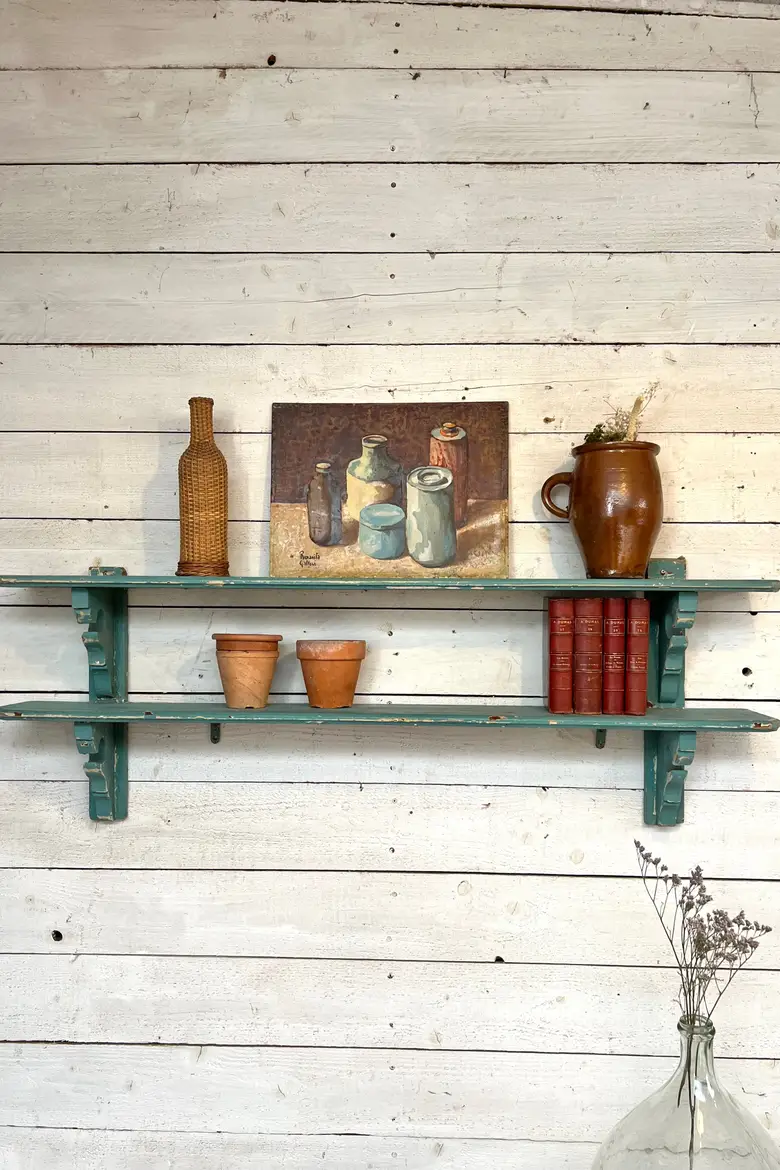 Petite étagère patinée en bois Début XXème