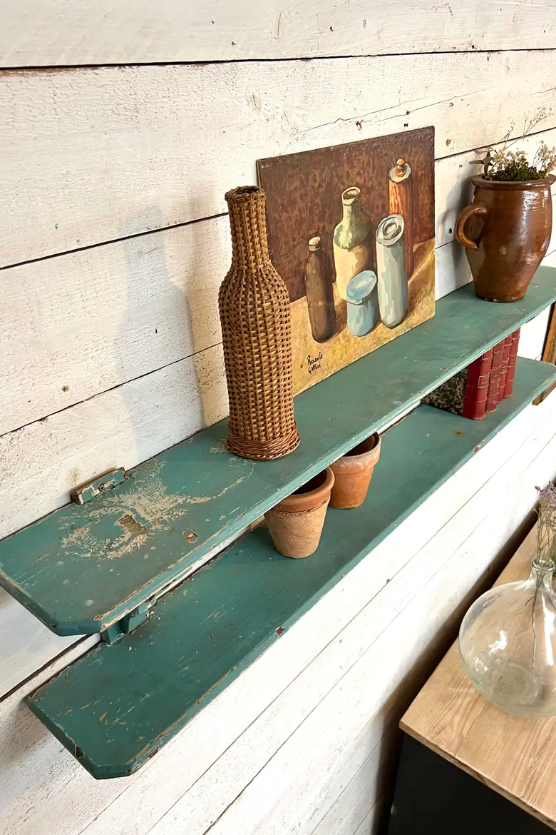 Petite étagère patinée en bois Début XXème
