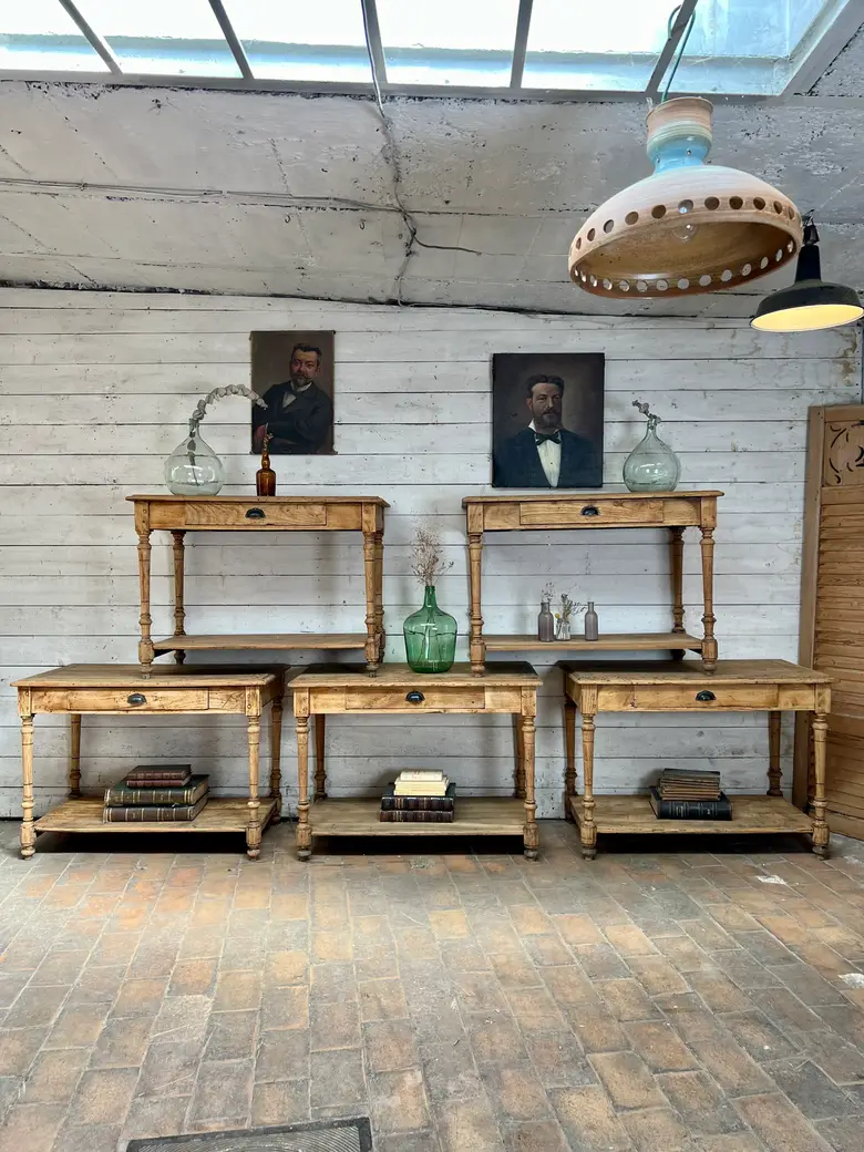 Petite table de drapier en chêne