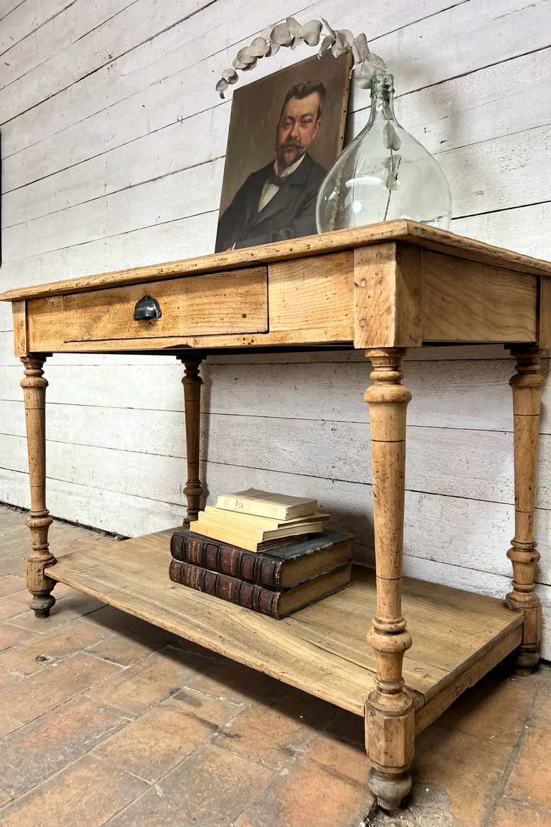Petite table de drapier en chêne