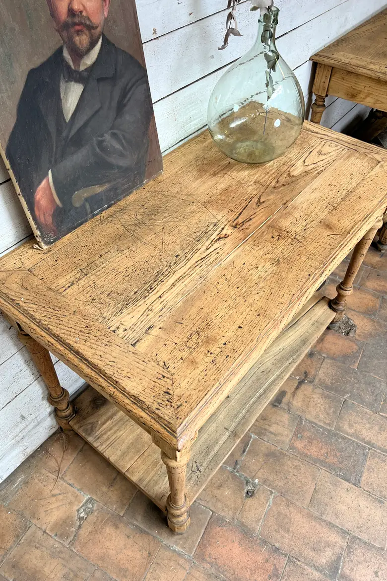 Petite table de drapier en chêne