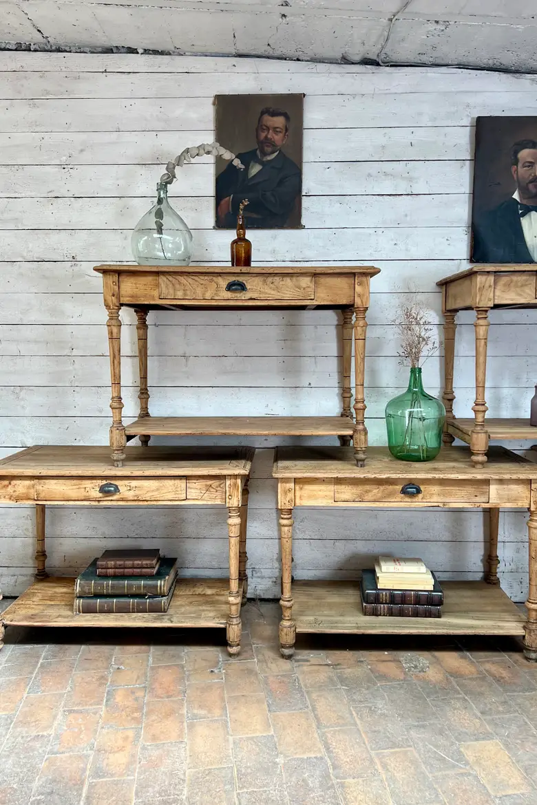 Petite table de drapier en chêne