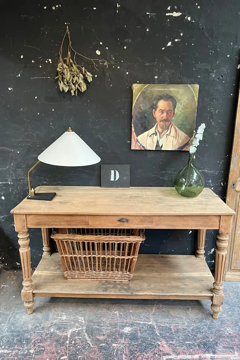 Petite table de drapier en chêne Début XXème